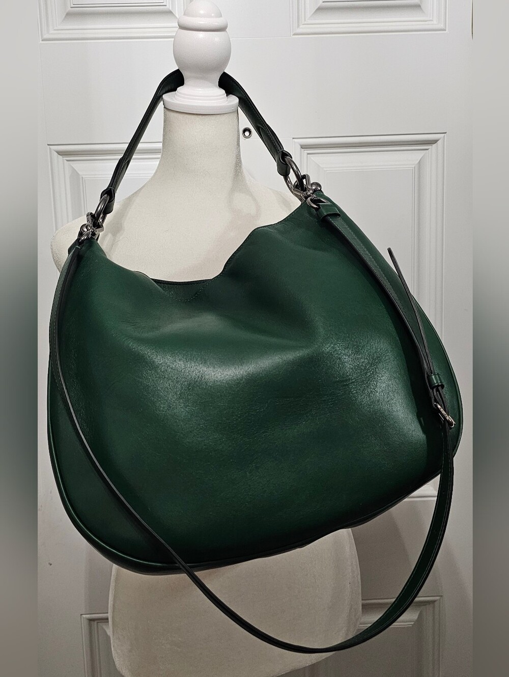 Coach Mae Hobo Hunter Green Glovetanned Leather Crossbody Bag - Picture 3 of 15